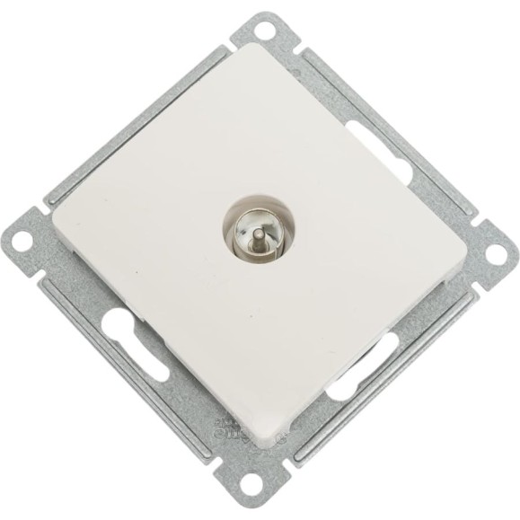 TV розетка Systeme Electric Glossa Молочная, механизм SE GSL000993