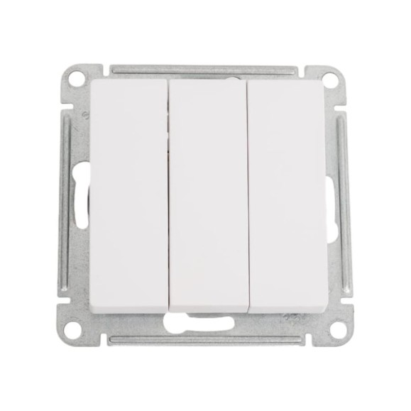 3-клавишный выключатель Systeme Electric Atlasdesign лотос сх.1+1+1, 10ах, механизм ATN001331 3-клавишный выключатель Systeme Electric Atlasdesign лотос сх.1+1+1, 10ах, механизм ATN001331