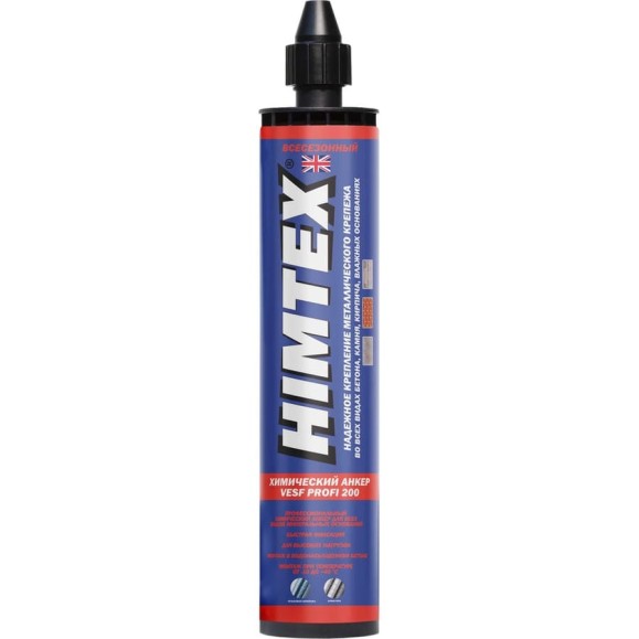 Хим анкер HIMTEX VESF PROFI 200 (300 мл) Для любого бетона, кирпича (всесезонный) + 1 насадка HIM200300 Хим анкер HIMTEX VESF PROFI 200 (300 мл) Для любого бетона, кирпича (всесезонный) + 1 насадка HIM200300