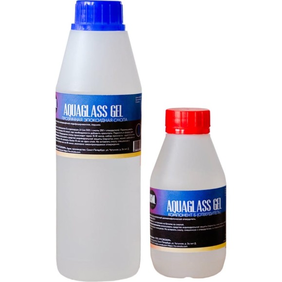 Универсальная эпоксидная смола для рисования РУ-СМОЛА AquaGlass GEL 750 грамм AQgel750