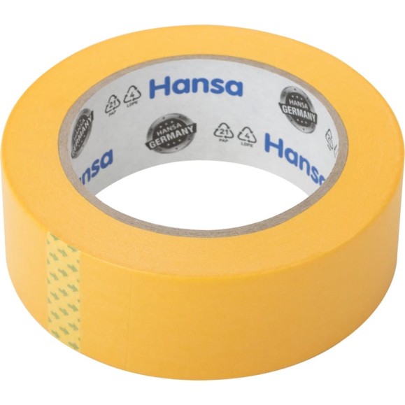 Малярная лента HANSA Professional из японской рисовой бумаги для точных краев, желтая, 38 мм x 50 м 701238 Малярная лента HANSA Professional из японской рисовой бумаги для точных краев, желтая, 38 мм x 50 м 701238