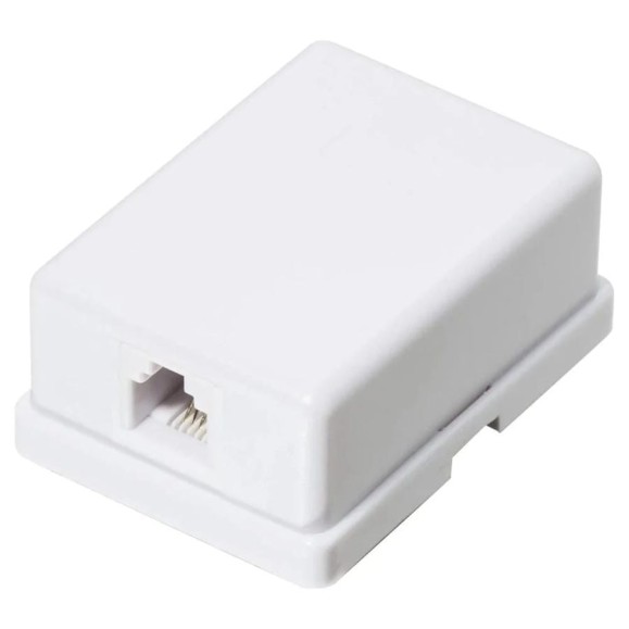 Розетка телефонная RETIC на 1 порт, RJ-11 6p4c, на плате, 10 шт J-6P4C-1P-TWCS/10