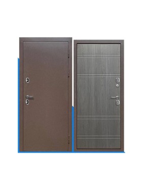 Входная металлическая дверь DIVA Foreman c терморазрывом 2050x960 правая шоколад-серое дерево УТ-00084219