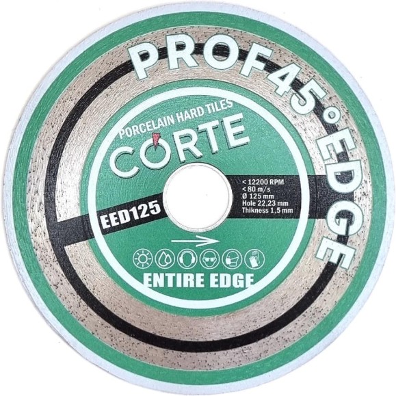 Диск алмазный CORTE для УШМ 22.2 мм, 125x1.6x25 мм ENTIRE EDGE EED125 Диск алмазный CORTE для УШМ 22.2 мм, 125x1.6x25 мм ENTIRE EDGE EED125