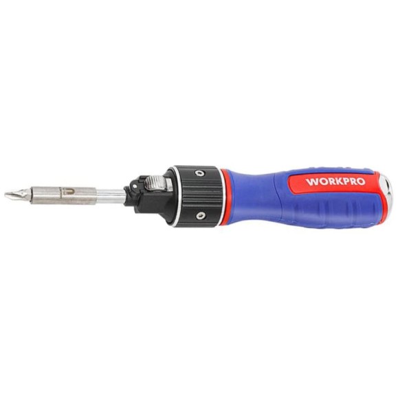Отвертка с трещоткой WORKPRO 2X DRIVE (6 насадок) WP221069 Отвертка с трещоткой WORKPRO 2X DRIVE (6 насадок) WP221069