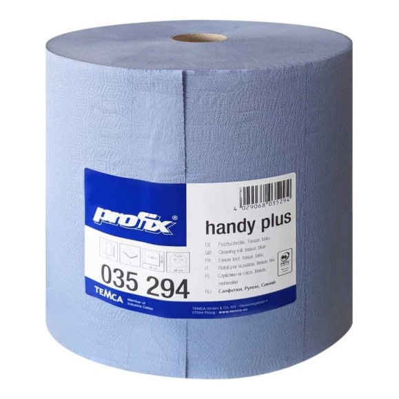 Бумажный протирочный материал Temca PROFIX HANDY PLUS 1 рулон (2 слоя, 1500 листов в рулоне, лист 38x36 см, синий, 540 м) 035294-01 Бумажный протирочный материал Temca PROFIX HANDY PLUS 1 рулон (2 слоя, 1500 листов в рулоне, лист 38x36 см, синий, 540 м) 035294-01