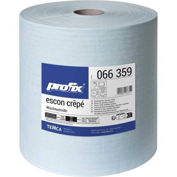 Нетканый протирочный материал Temca PROFIX ESCON CREPE 1 рулон (1 слой, 500 листов в рулоне, 30x38 см, голубой) 066359-01