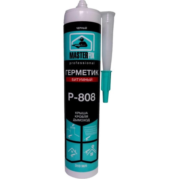 Битумный герметик MASTERFIX R-808 (черный; 310 мл) 1537/1