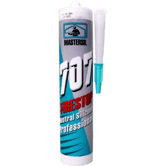 Герметик Mastersil силиконовый, огнестойкий firestop 707, белый, 280 мл 1231 Герметик Mastersil силиконовый, огнестойкий firestop 707, белый, 280 мл 1231