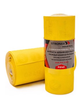 Бумага шлифовальная наждачная в рулоне STRONER 115 мм, 5 м, P240, 2 шт/уп wpi5240-1