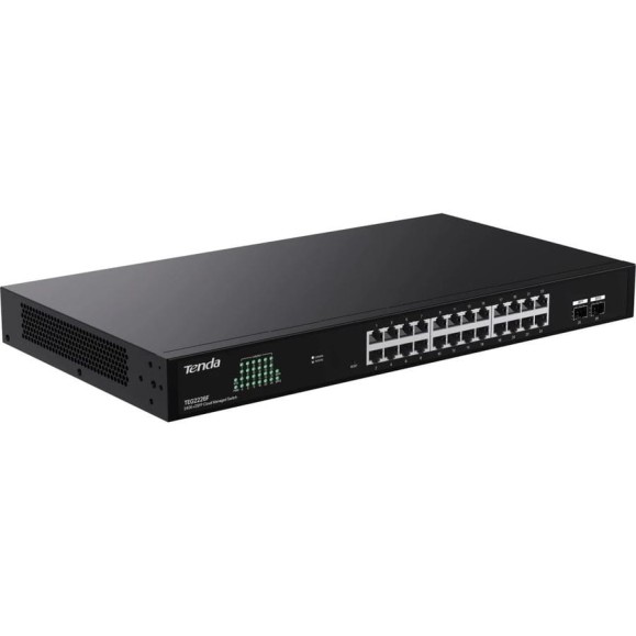 Коммутатор облачный управляемый Tenda TEG2226F, 24x1 Гбит/с, SFP 2x1 Гбит/с, установка в стойку, металлический корпус 10000146908 Коммутатор облачный управляемый Tenda TEG2226F, 24x1 Гбит/с, SFP 2x1 Гбит/с, установка в стойку, металлический корпус 10000146908