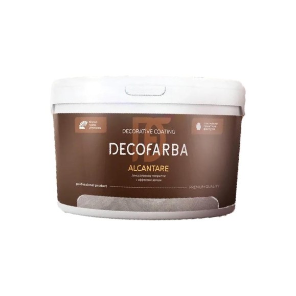 Декоративное покрытие ABC FARBEN с эффектом замши Alcantare 8 л Decofarba 4300 4300016291 Декоративное покрытие ABC FARBEN с эффектом замши Alcantare 8 л Decofarba 4300 4300016291