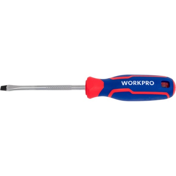 Отвертка с магнитным наконечником WORKPRO шлиц 6,5x100мм CR-V WP221019 Отвертка с магнитным наконечником WORKPRO шлиц 6,5x100мм CR-V WP221019