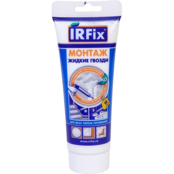 Универсальный клей IRFIX МОНТАЖ белый 250 мл, 20007 Универсальный клей IRFIX МОНТАЖ белый 250 мл, 20007