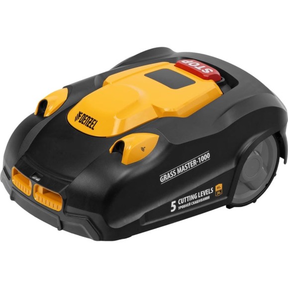 Робот-газонокосилка Denzel Grass Master 1000, ультразвуковой датчик, 3 Ач, LCD дисплей, Wi-Fi 58955 Робот-газонокосилка Denzel Grass Master 1000, ультразвуковой датчик, 3 Ач, LCD дисплей, Wi-Fi 58955