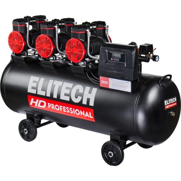Безмасляный малошумный компрессор Elitech ACF 900-200S HD 206466