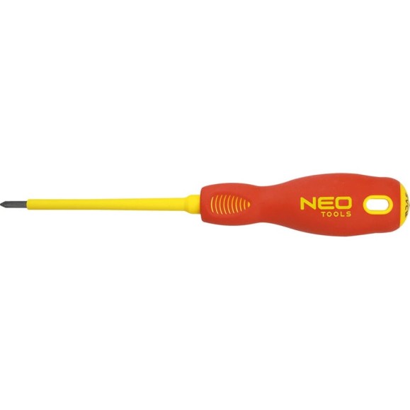Крестовая отвертка NEO Tools PZ2x100 мм 1000 В CrMo 04-063 Крестовая отвертка NEO Tools PZ2x100 мм 1000 В CrMo 04-063