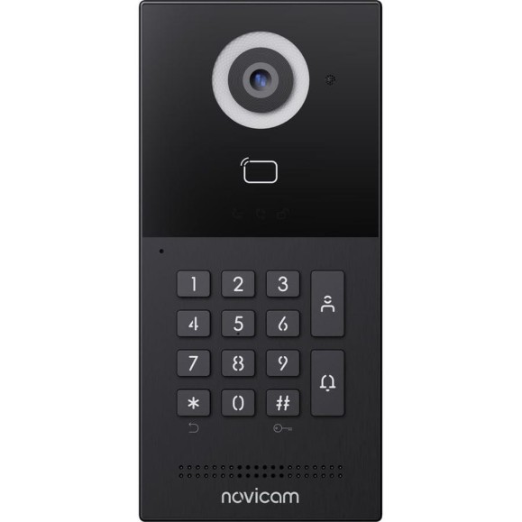 Вызывная панель Novicam FORWARD XRK IP BLACK, Встроенная СКУД, Считыватель Mifare/EM-Marin, Клавиатура, Камера: 2.1 Мп, угол обзора 125, подключение к NVR/ПК, Поддержка 4054