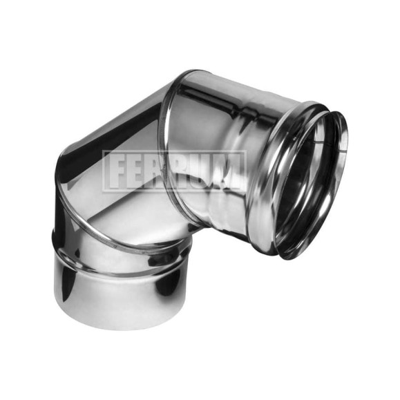 Колено Ferrum 0.8 мм, 90 гр, ф 115 мм f2418
