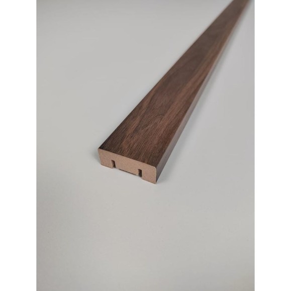 Рейка Cosca Decor RS01, экошпон, Дуб барон темный, 40x16x2750 мм, МДФ ш 00-00073855