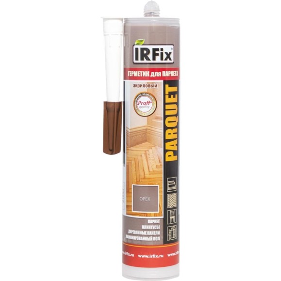 Герметик для паркета IRFIX Parquet акриловый 310мл Герметик для паркета IRFIX Parquet акриловый 310мл