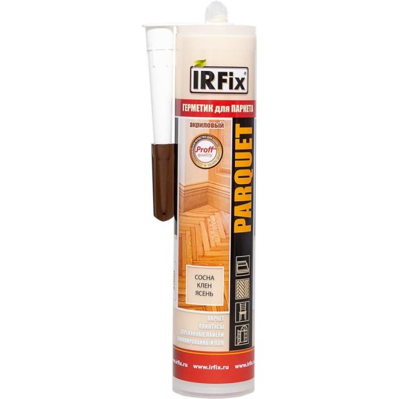 Герметик для паркета IRFIX Parquet акриловый 310мл Герметик для паркета IRFIX Parquet акриловый 310мл