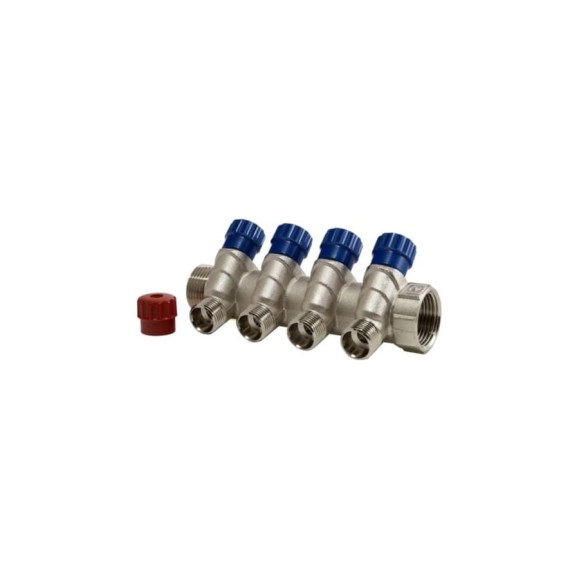 Коллектор ООО ПКФ Сварком регулируемый н/р 4 выхода 1x1/2 (VTc.560.N) (1 шт.) СанТех s009203