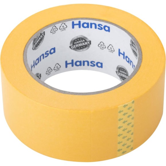 Малярная лента HANSA Professional из японской рисовой бумаги, для точных краев, желтая, 48 мм x 50 м 701248 Малярная лента HANSA Professional из японской рисовой бумаги, для точных краев, желтая, 48 мм x 50 м 701248