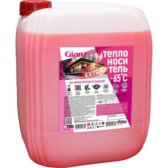 Теплоноситель (20 кг; моноэтиленгликоль; -65) Extra Glanz GL401 Теплоноситель (20 кг; моноэтиленгликоль; -65) Extra Glanz GL401