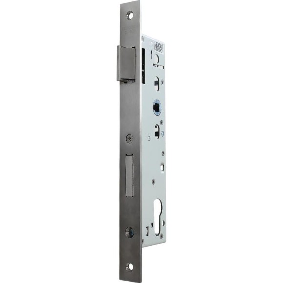 Корпус замка DOORLOCK DL301 35/92/22/8 SSS нержавеющая сталь для профильных дверей, фронтальная планка 22x245мм, запорная планка 75367 Корпус замка DOORLOCK DL301 35/92/22/8 SSS нержавеющая сталь для профильных дверей, фронтальная планка 22x245мм, запорная планка 75367