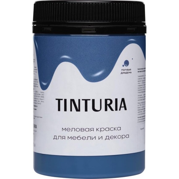 Краска для мебели и декора TINTURIA голубая диадема 0.35 кг 12 ЭК000145897