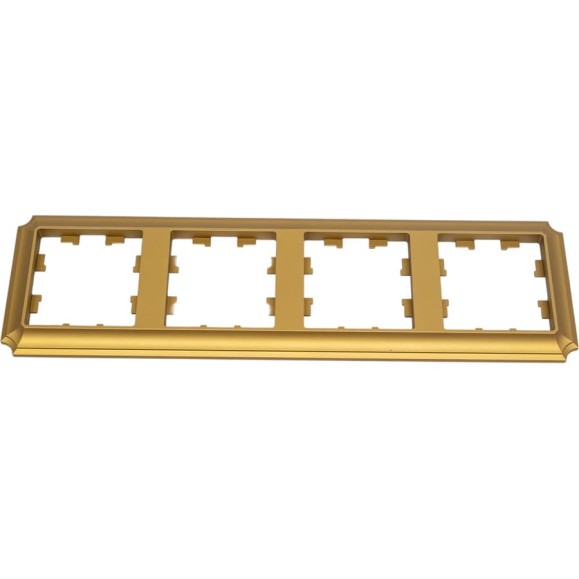 4-постовая рамка Systeme Electric Atlasdesign antique, универсальная, золото ATN101604