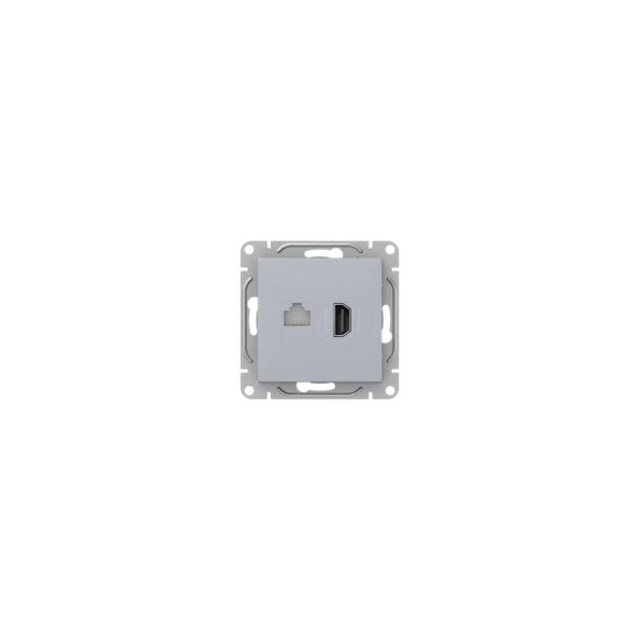 Механизм розетки EKF HDMI+RJ45 (cat5), алюминий Эпика UP1-SOA-HDMI+RJ45 Механизм розетки EKF HDMI+RJ45 (cat5), алюминий Эпика UP1-SOA-HDMI+RJ45