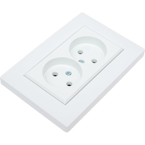 Розетка MAKEL 2-я б/з СП KAREA RIZZ 16А IP20 бел. 88001017