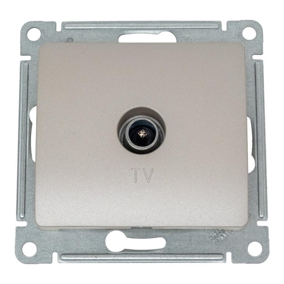 TV розетка Systeme Electric Glossa Платина, оконечная 1DB SE GSL001291