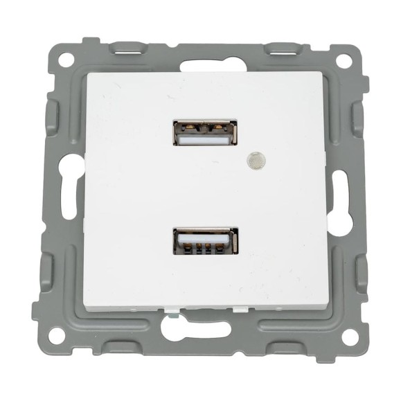Розетка TOKOV ELECTRIC 2-местная USB СП Pixel тип A+A 5В 1x2.1А 2x1.05А механизм белый TKE-PX-2USB-C01 Розетка TOKOV ELECTRIC 2-местная USB СП Pixel тип A+A 5В 1x2.1А 2x1.05А механизм белый TKE-PX-2USB-C01