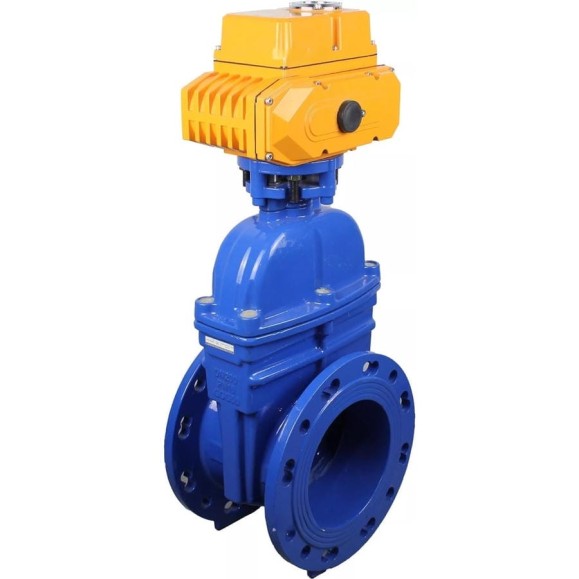 Задвижка клиновая DN.ru 30ч939р GGG50-GGG50-EPDM-BLUE ISO Ду150 Ру10/16 с электроприводом MT-100 220В D040-09293 Задвижка клиновая DN.ru 30ч939р GGG50-GGG50-EPDM-BLUE ISO Ду150 Ру10/16 с электроприводом MT-100 220В D040-09293