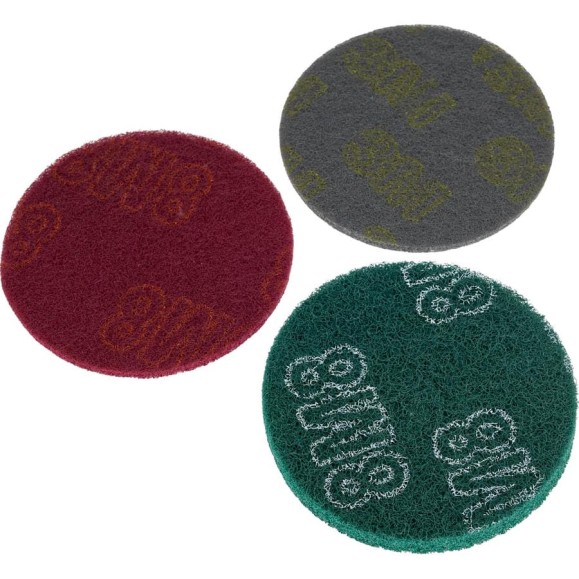 Скотч брайт (Scotch-Brite) Шлифовальный войлок Vitatools набор из 3-х штук, 150мм SB-150-3-0