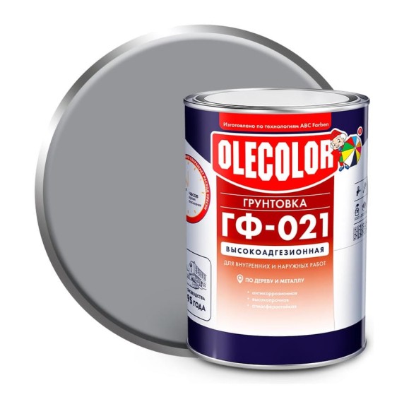Грунтовка OLECOLOR ГФ-021 красно-коричневый, 2.2 кг 4300003708 Грунтовка OLECOLOR ГФ-021 красно-коричневый, 2.2 кг 4300003708