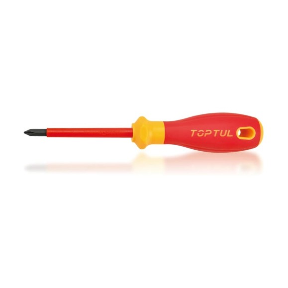 Отвертка крестовая TOPTUL Pro-Plus VDE PH0x60 мм FBEF0006V4 Отвертка крестовая TOPTUL Pro-Plus VDE PH0x60 мм FBEF0006V4