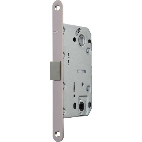 Корпус замка DOORLOCK V 432/WC/50/96/18/SN, матовый никель, WC, бэксет 50мм, межосевое расстояние 96мм, фронтальная планка шириной 18мм, шток 6 79127