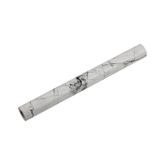 Пленка самоклеящаяся Рыжий кот 0,45x8 м, мрамор серо-белый 109642