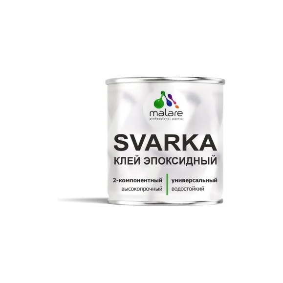 Клей эпоксидный универсальный MALARE 2К SVARKA, двухкомпонентный, холодная сварка, компонент А-200гр + компонент В-100гр ЭКЛЕЙПР0030 Клей эпоксидный универсальный MALARE 2К SVARKA, двухкомпонентный, холодная сварка, компонент А-200гр + компонент В-100гр ЭКЛЕЙПР0030