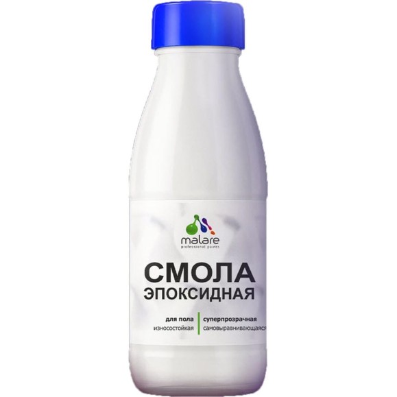 Смола эпоксидная для пола MALARE 2К, двухкомпонентная высокотекучая износостойкая самовыравнивающаяся, кристально-прозрачная, 750 г ЭСПОЛПР0075 Смола эпоксидная для пола MALARE 2К, двухкомпонентная высокотекучая износостойкая самовыравнивающаяся, кристально-прозрачная, 750 г ЭСПОЛПР0075
