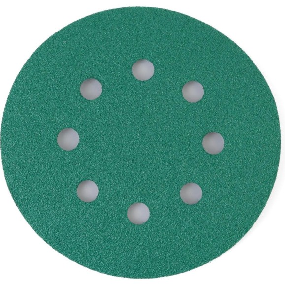 Абразивный круг TILFLEX GREEN Film 125 мм P040 8 отв. на липучке (100 шт.) TL40-040/100