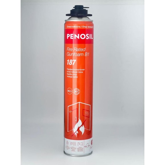 Огнеупорная профессиональная пена Penosil Fire Rated Gunfoam B1 187 720 мл A1631Z Огнеупорная профессиональная пена Penosil Fire Rated Gunfoam B1 187 720 мл A1631Z