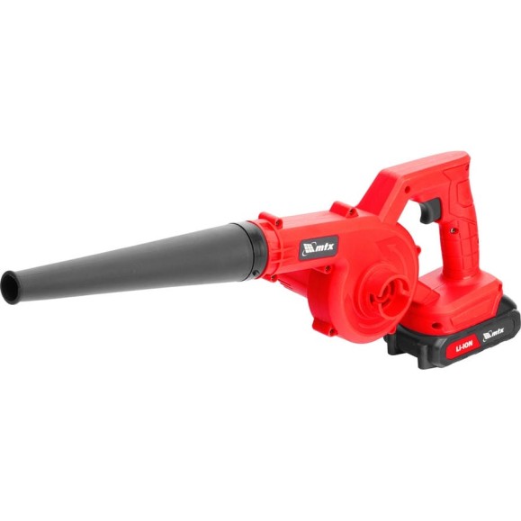 Воздуходувка-пылесос аккумуляторная портативная MTX LB-185, 35 м/с, 170 м3/ч, Li-Ion, 20 В 59620