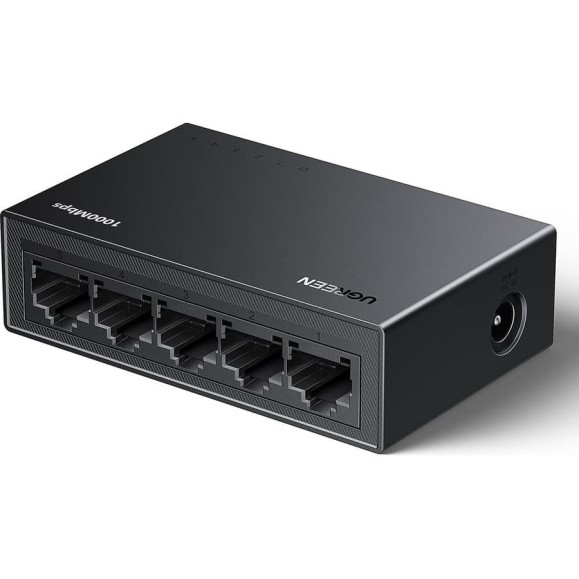 Коммутатор сетевой UGREEN CM833 5-Port Gigabit Ethernet Switch PC+ABS Housing EU. Цвет: серый 35492EU