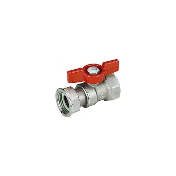 Кран шаровой для счетчиков Giacomini 3/4”F x 3/4”гайка, ручка-бабочка, красная, ВР-отвод накидная гайка, хром GIA R251PX004 Кран шаровой для счетчиков Giacomini 3/4”F x 3/4”гайка, ручка-бабочка, красная, ВР-отвод накидная гайка, хром GIA R251PX004