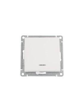 1-клавишный переключатель Systeme Electric Wessen 59 белый с подсветкой 10ах VS610-157-1-86